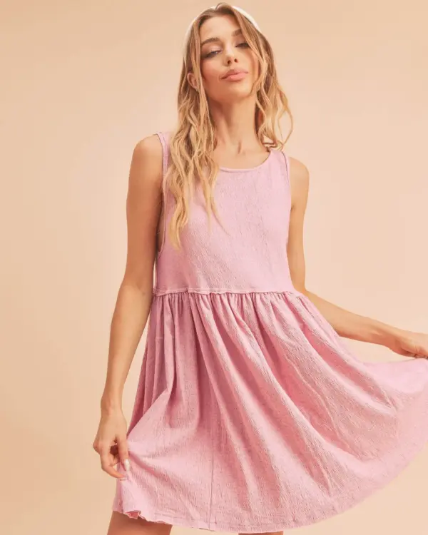 Aemi + Co Round Neck Mini Tank Dress
