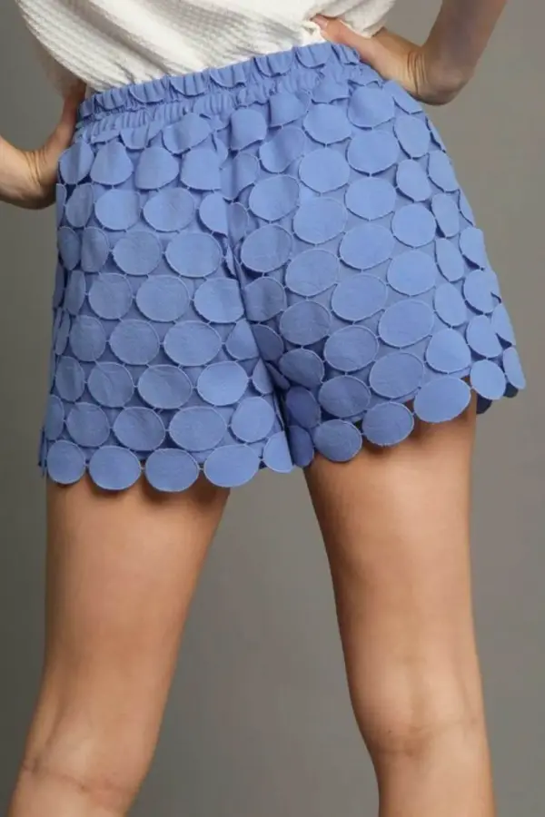 Umgee Full Size Polka Dot Lace Shorts Plus Size - Image 2