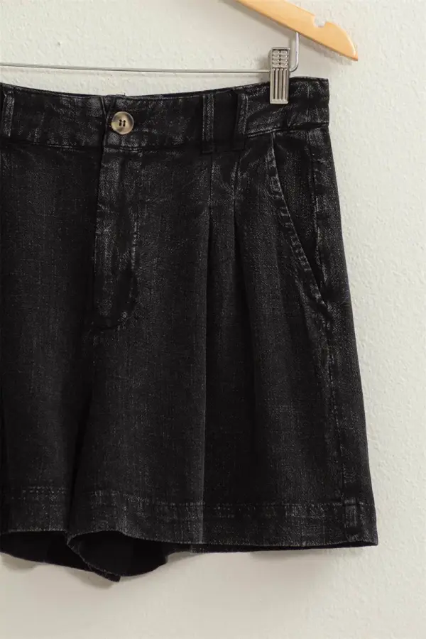 HYFVE High Waist Pleated Linen Shorts - Image 5