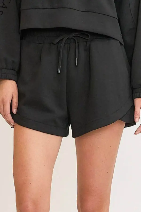Umgee Full Size Drawstring Sweatshorts with Pockets Plus Size - Image 3