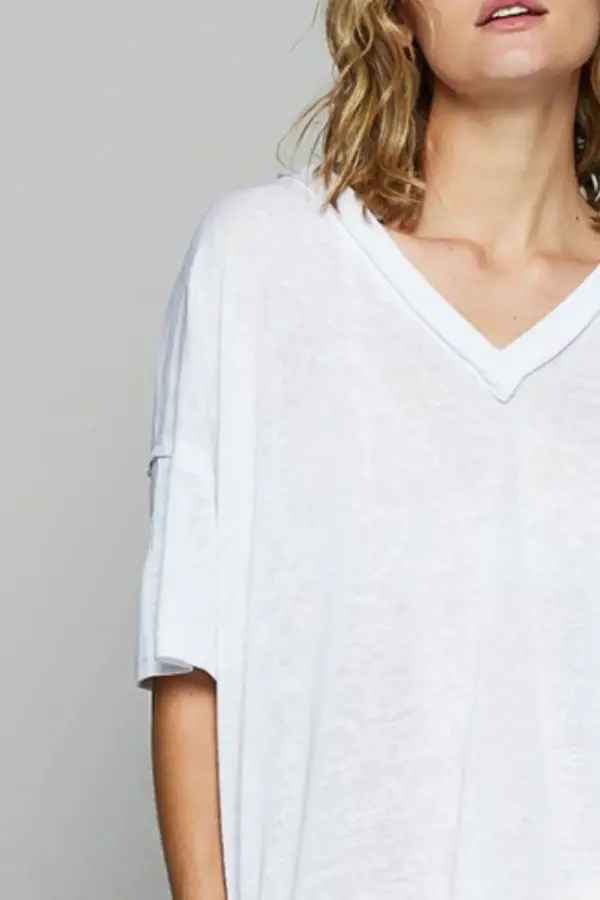 POL V-Neck Half Sleeve T-Shirt - Image 3