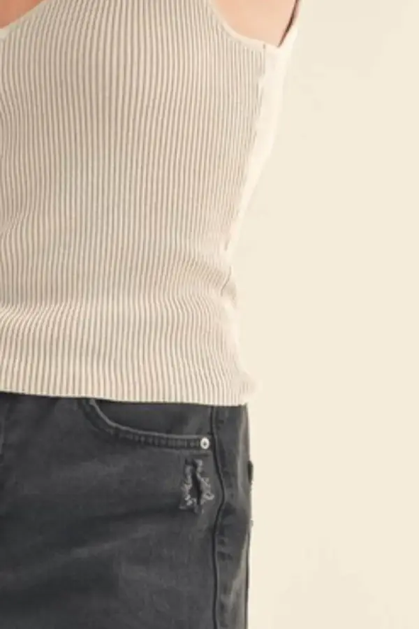 Aemi + Co Ribbed Wide Strap Knit Tank - Image 3