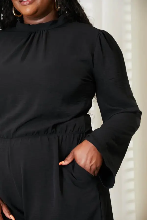 Culture Code Full Size Open Back Romper with Pockets - Image 6