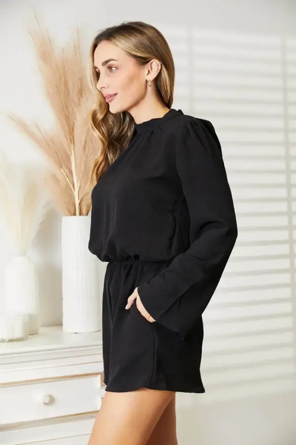 Culture Code Full Size Open Back Romper with Pockets - Image 9