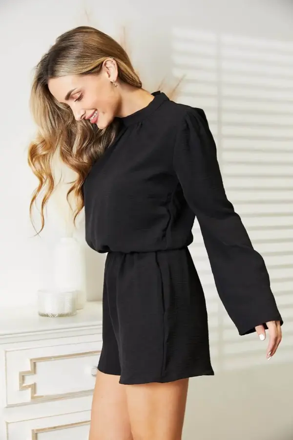Culture Code Full Size Open Back Romper with Pockets - Image 10