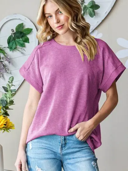 Heimish Full Size Short Sleeve Round Neck T-Shirt