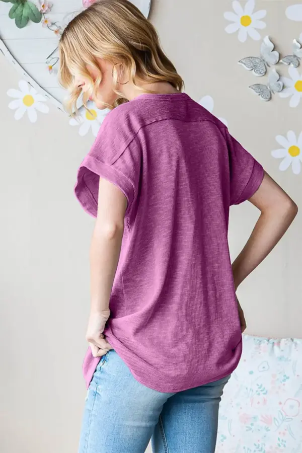Heimish Full Size Short Sleeve Round Neck T-Shirt - Image 2