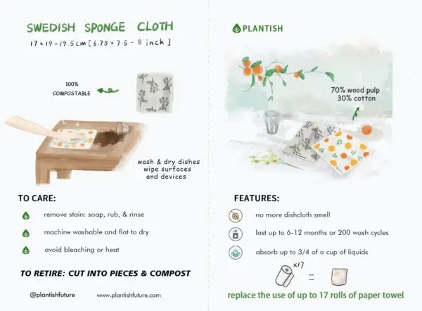 Eucalyptus - Swedish Sponge Cloth - Image 4
