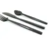 Black Stainless Steel Flatware 36 PC Set-Dinner knives, Dinner Forks, Teaspoons