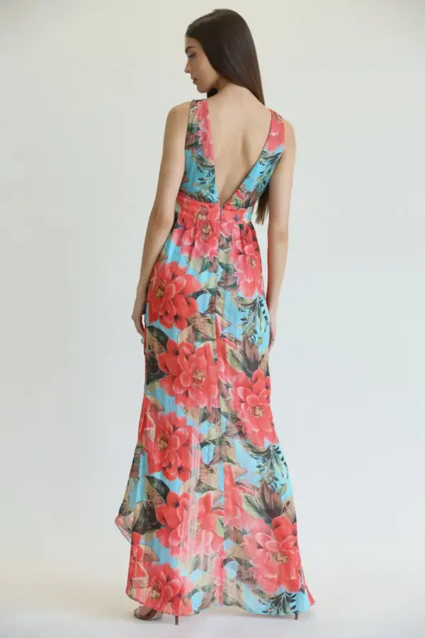 Juli - Tropical Floral Print Dress - Image 3