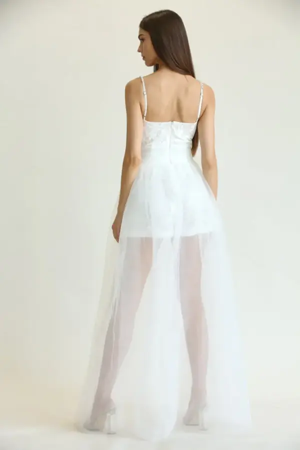 Emberlyn - Floral Embroidered Lace Fabric Dress - Image 5