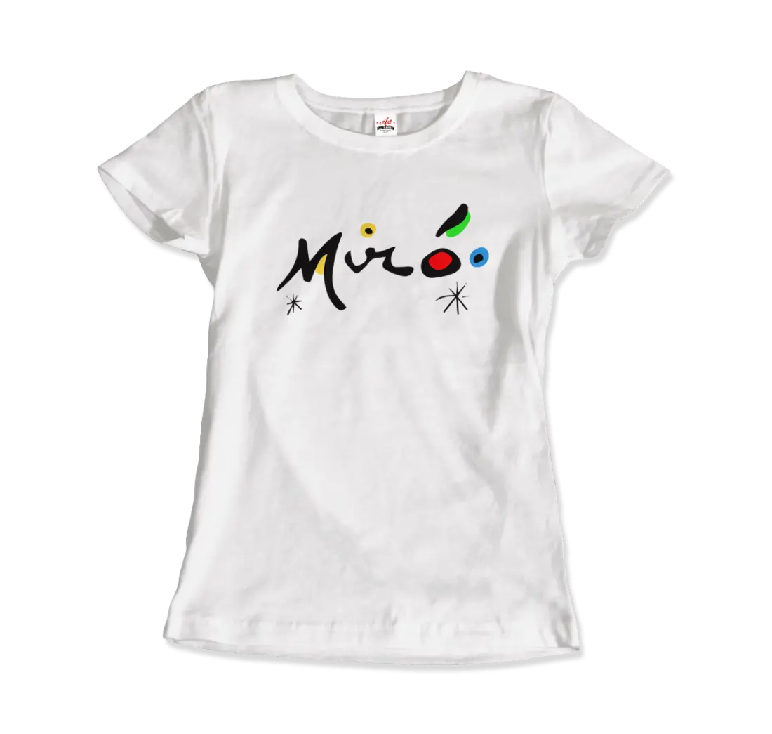 Joan Miro Colorful Signature Artwork T-Shirt - Image 3