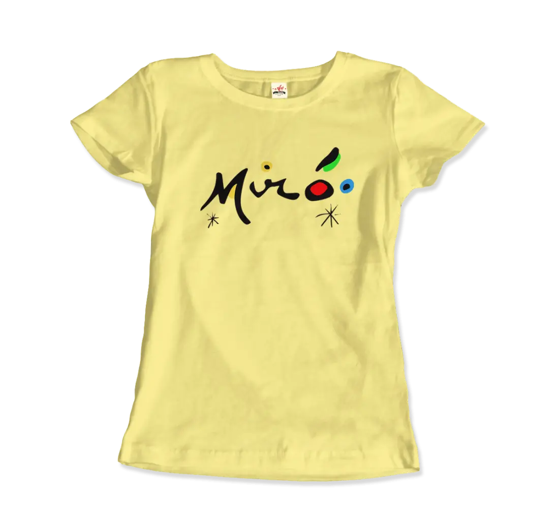 Joan Miro Colorful Signature Artwork T-Shirt - Image 7