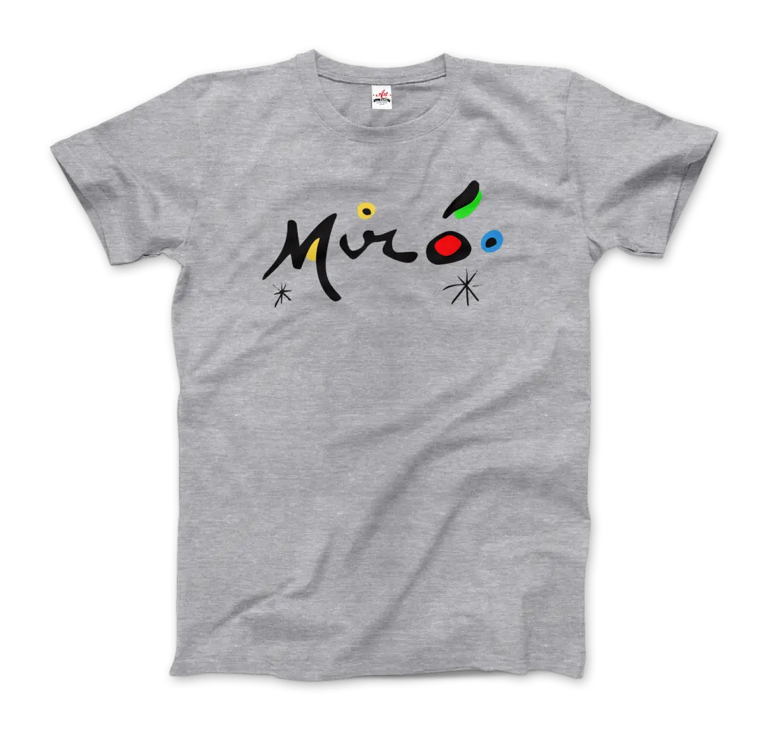 Joan Miro Colorful Signature Artwork T-Shirt - Image 8